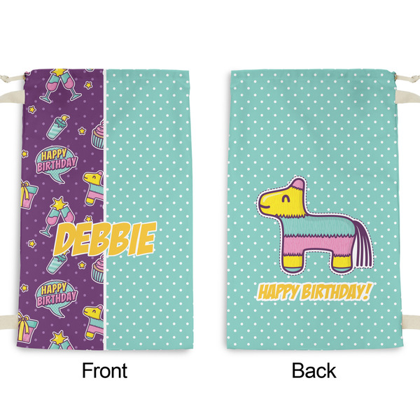 Pinata Birthday Small Laundry Bag - Front & Back View
