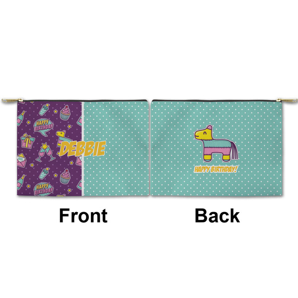 Pinata Birthday Small Zipper Pouch Approval (Front and Back)