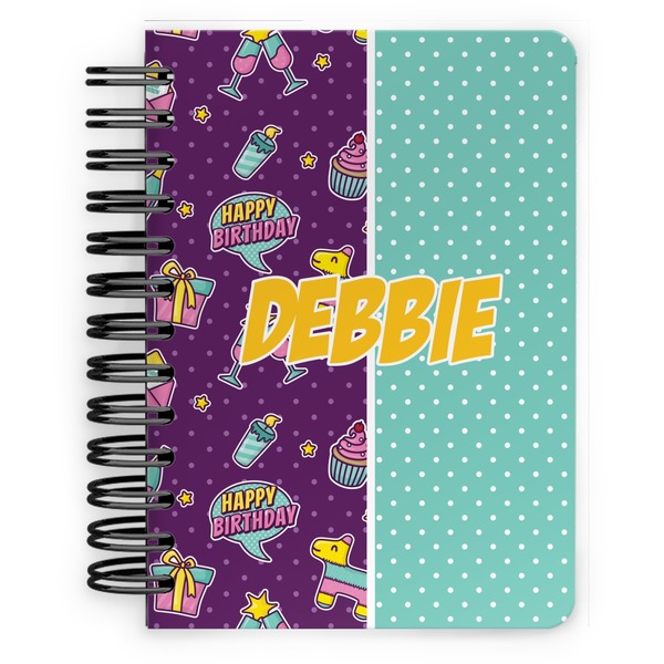 Custom Pinata Birthday Spiral Notebook - 5x7 w/ Name or Text