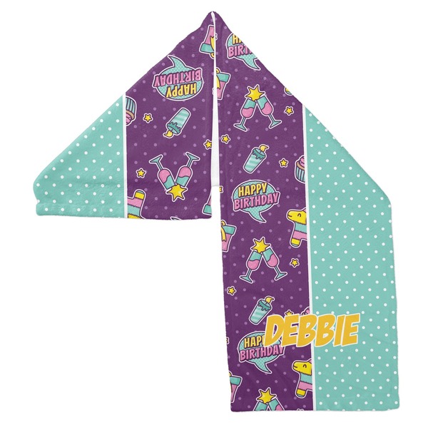 Pinata Birthday Sports Towel Folded - Both Sides Showing