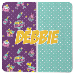 Pinata Birthday Square Rubber Backed Coaster (Personalized)