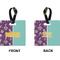 Pinata Birthday Square Luggage Tag (Front + Back)