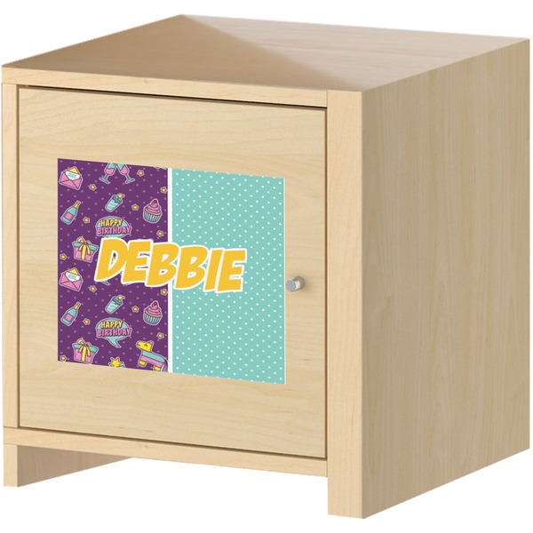 Pinata Birthday Square Wall Decal on Wooden Cabinet