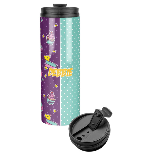 Custom Pinata Birthday Stainless Steel Skinny Tumbler (Personalized)