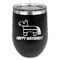 Pinata Birthday Stainless Wine Tumblers - Black - Double Sided - Front