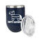 Pinata Birthday Stainless Wine Tumblers - Navy - Double Sided - Alt View