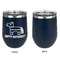 Pinata Birthday Stainless Wine Tumblers - Navy - Single Sided - Approval