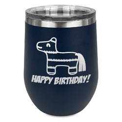 Pinata Birthday Stemless Wine Tumbler - 5 Color Choices - Stainless Steel  (Personalized)