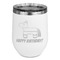 Pinata Birthday Stainless Wine Tumblers - White - Double Sided - Front