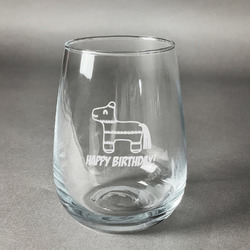 Pinata Birthday Stemless Wine Glass - Engraved (Personalized)