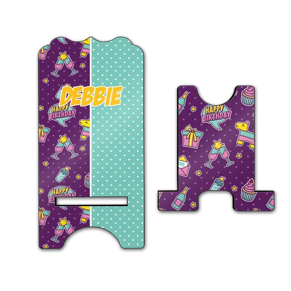 Pinata Birthday Stylized Phone Stand - Front & Back - Large
