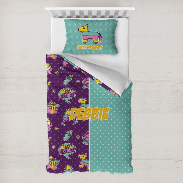 Custom Pinata Birthday Toddler Bedding Set - With Pillowcase (Personalized)
