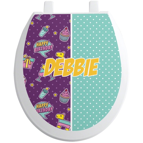 Custom Pinata Birthday Toilet Seat Decal (Personalized)