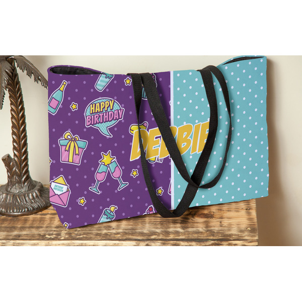 Pinata Birthday Tote w/Black Handles - Lifestyle View