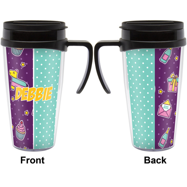 Pinata Birthday Travel Mug with Black Handle - Approval