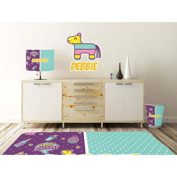 Pinata Birthday Wall Graphic Decal Wooden Desk