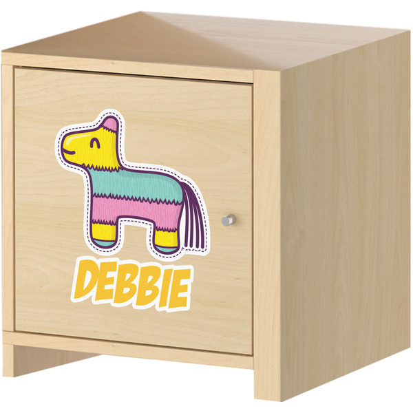 Pinata Birthday Wall Graphic on Wooden Cabinet