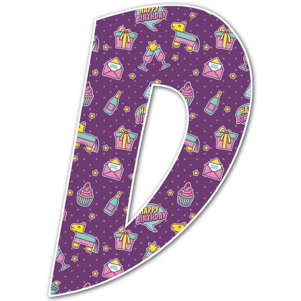 Custom Pinata Birthday Letter Decal - Large (Personalized)