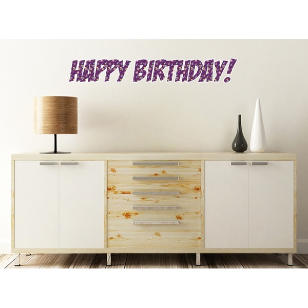 Pinata Birthday Wall Name Decal On Wooden Desk