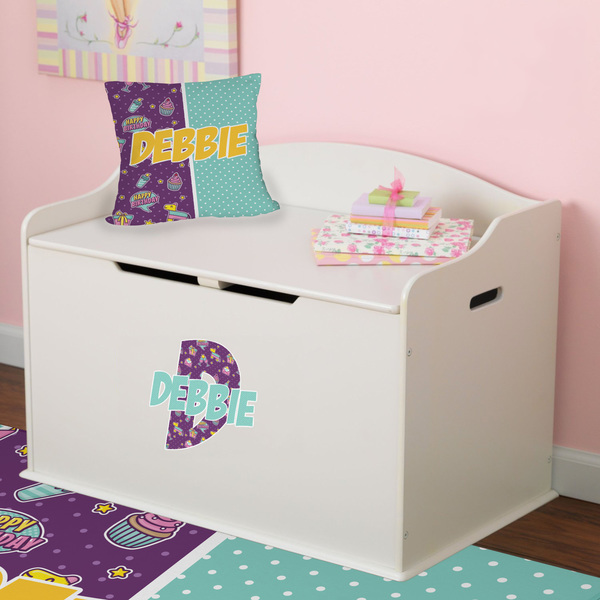 Pinata Birthday Wall Name & Initial Small on Toy Chest