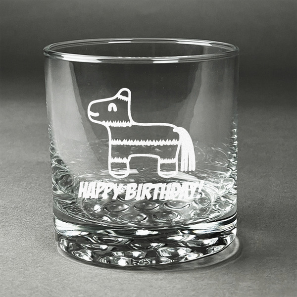 Custom Pinata Birthday Whiskey Glass - Engraved (Personalized)