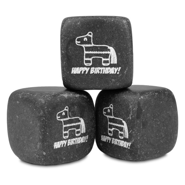 Custom Pinata Birthday Whiskey Stone Set - Set of 3 (Personalized)