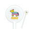 Pinata Birthday 5.5" Round Plastic Stir Sticks - White - Single Sided (Personalized)