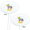 Pinata Birthday White Plastic 7" Stir Stick - Double Sided - Oval - Front & Back