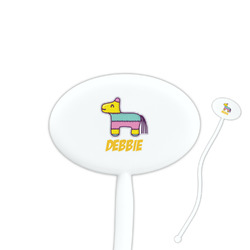 Pinata Birthday Oval Plastic Stir Sticks (Personalized)
