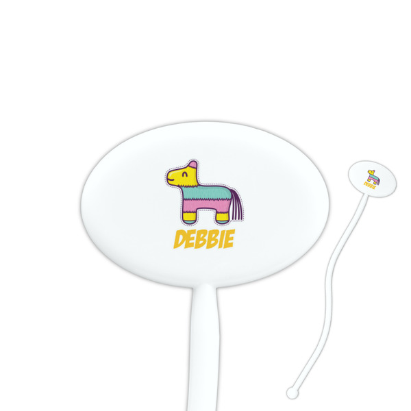 Custom Pinata Birthday Oval Plastic Stir Sticks (Personalized)