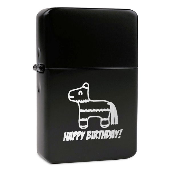 Custom Pinata Birthday Windproof Lighter - Black - Double Sided (Personalized)