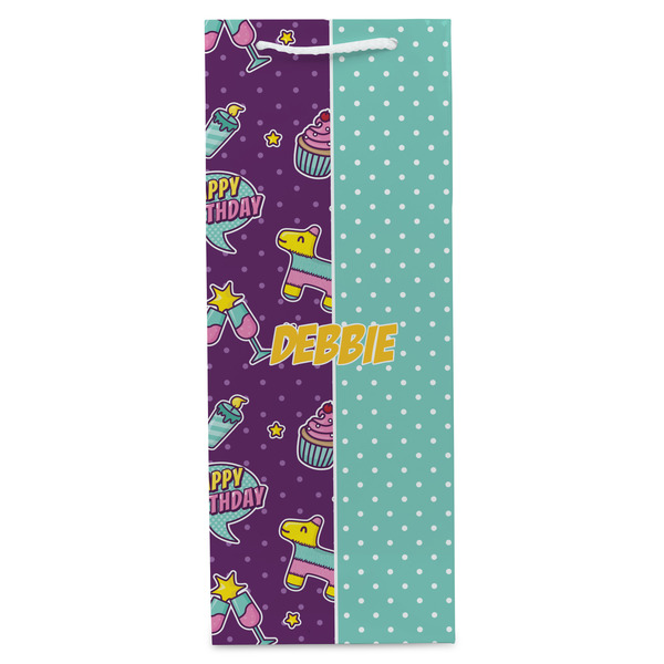 Pinata Birthday Wine Gift Bag - Gloss - Front