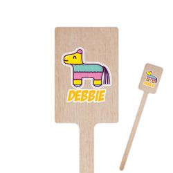 Pinata Birthday 6.25" Rectangle Wooden Stir Sticks - Double Sided (Personalized)