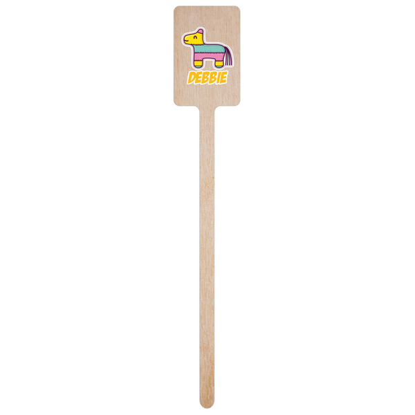 Pinata Birthday Wooden 6.25" Stir Stick - Rectangular - Single Stick