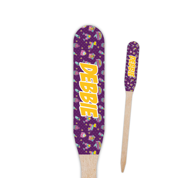 Custom Pinata Birthday Paddle Wooden Food Picks - Double Sided (Personalized)