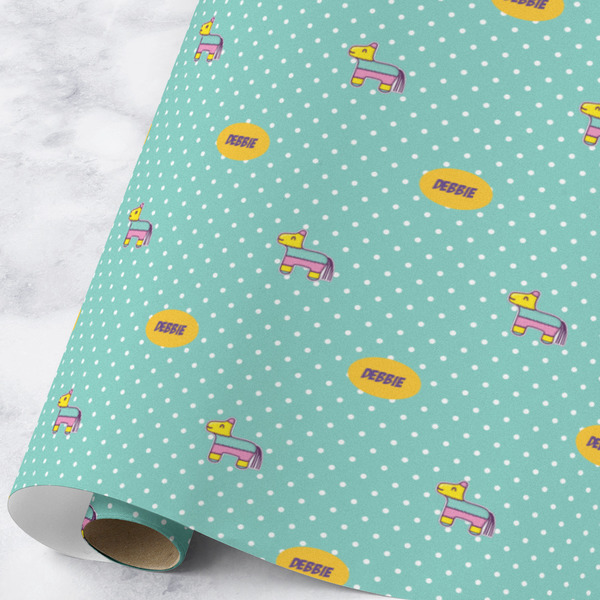Custom Pinata Birthday Wrapping Paper Roll - Large - Matte (Personalized)
