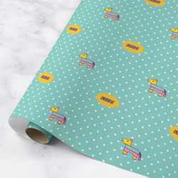 Pinata Birthday Wrapping Paper Roll - Medium - Matte (Personalized)