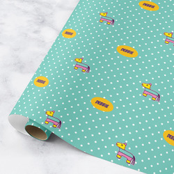 Pinata Birthday Wrapping Paper Roll - Medium (Personalized)