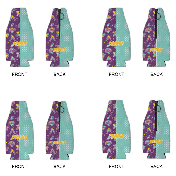 Pinata Birthday Zipper Bottle Cooler - Set of 4 - APPROVAL