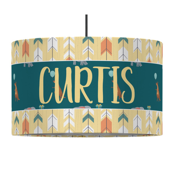 Animal Friend Birthday 12" Drum Lampshade - PENDANT (Fabric)