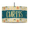Animal Friend Birthday 12" Drum Pendant Lamp - Fabric (Personalized)
