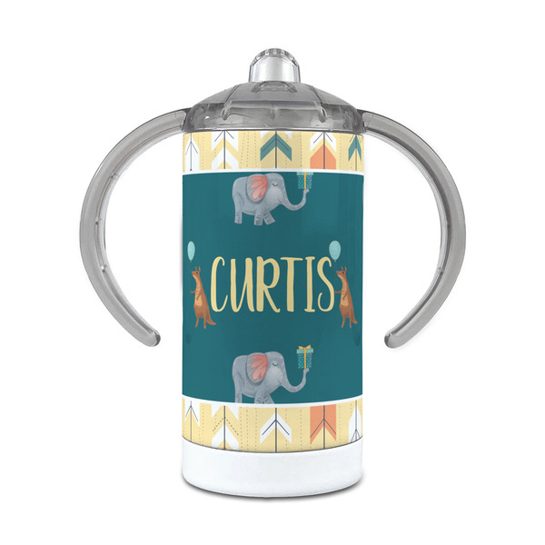 Custom Animal Friend Birthday 12 oz Stainless Steel Sippy Cup (Personalized)