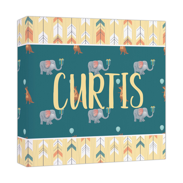 Custom Animal Friend Birthday Canvas Print - 12x12 (Personalized)