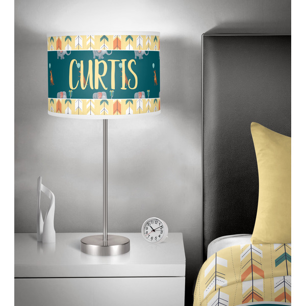 Animal Friend Birthday 13 inch drum lamp shade - in room