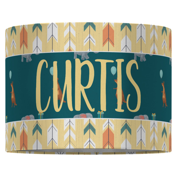 Animal Friend Birthday 16" Drum Lampshade - FRONT (Fabric)