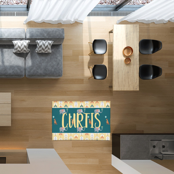 Animal Friend Birthday 2'x3' Indoor Area Rugs - IN CONTEXT