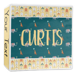 Animal Friend Birthday 3-Ring Binder - 2 inch (Personalized)