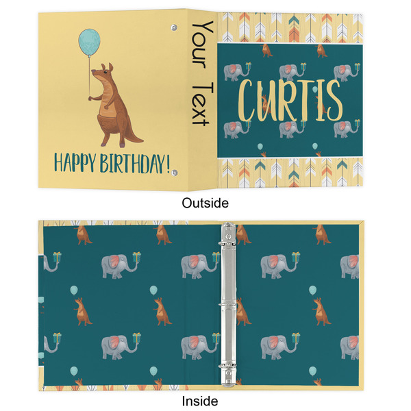 Animal Friend Birthday 3 Ring Binders - Full Wrap - 1" - APPROVAL