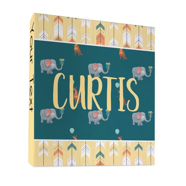Custom Animal Friend Birthday 3 Ring Binder - Full Wrap - 1" (Personalized)