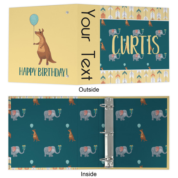 Animal Friend Birthday 3 Ring Binders - Full Wrap - 2" - APPROVAL
